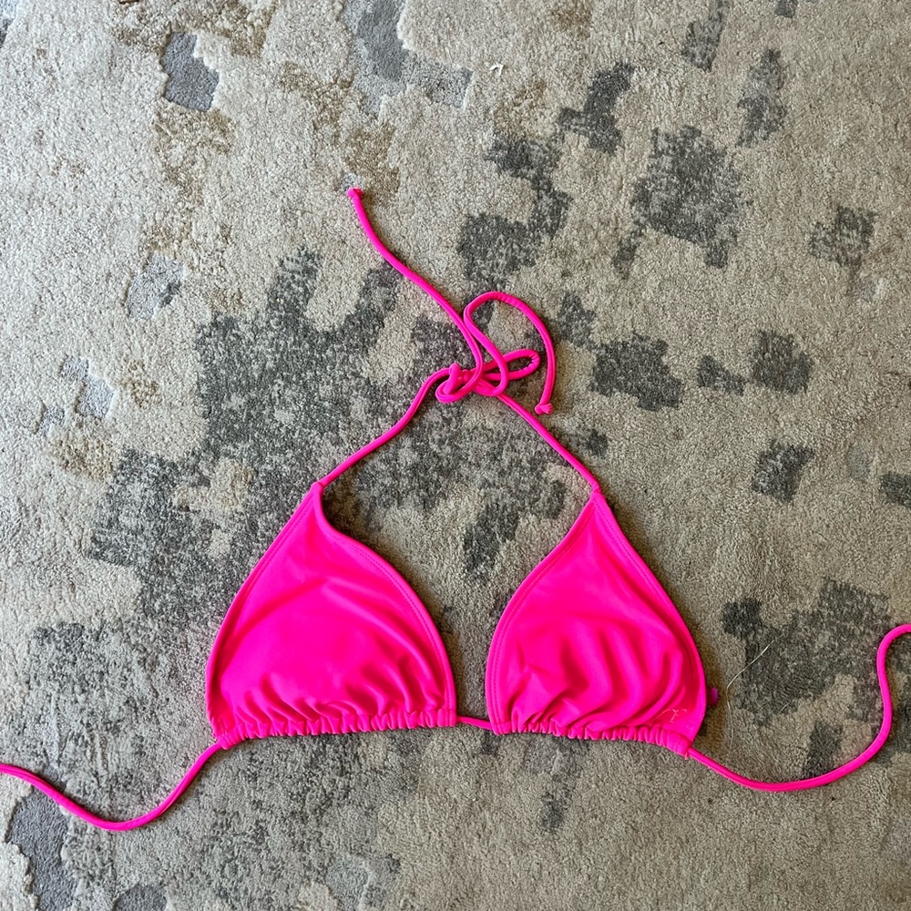 Pink Triangle Bikini Top